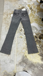 Bershka Bershka Grey High-Rise Bootcut Jeans with Y2K Detail
