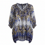 H&M White Floral Embroidered Short Sleeve Top