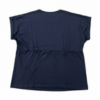 Women's Navy Blue Seaside Graphic Summer T-Shirt