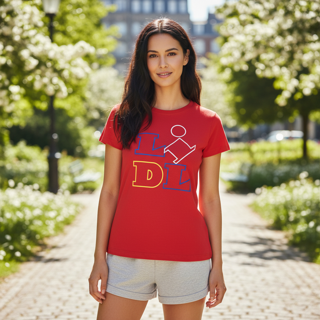 Esmara Women's Red Lidl Graphic Cotton T-Shirt