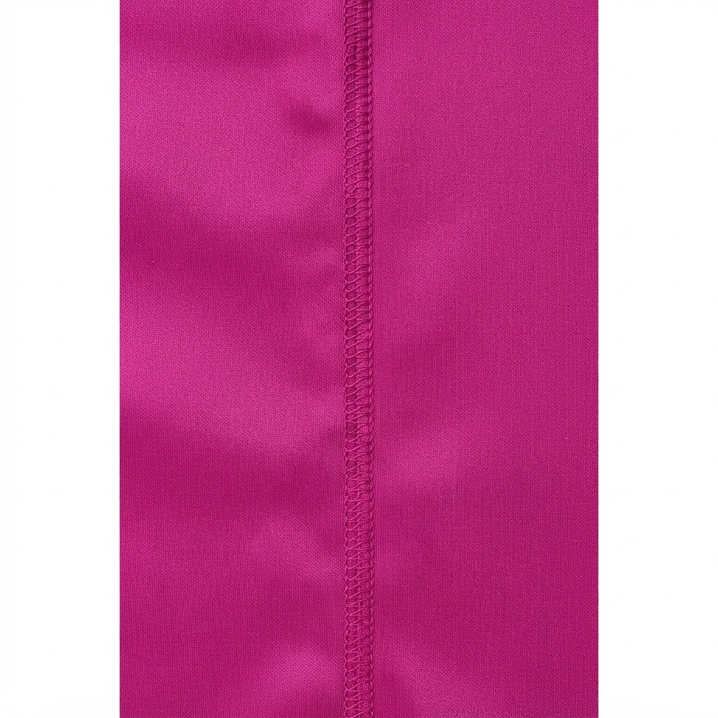 Women's Magenta Open Front Kimono Abaya  with Crochet Trim