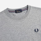 [WearU Generated:merch_detail] Fred Perry Heather Grey Marl Cotton Jersey T-Shirt – merch detail