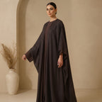 represent Chocolate Brown Shimmer Kaftan-Style Floor-Length