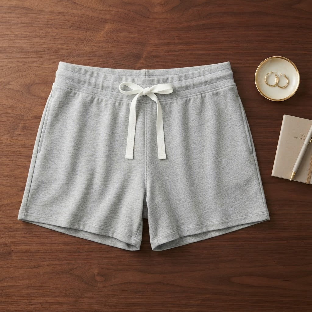 Heather Grey Drawstring Lounge Shorts