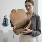 Beverly Hills Polo Club Tan Chain Saddle Bag