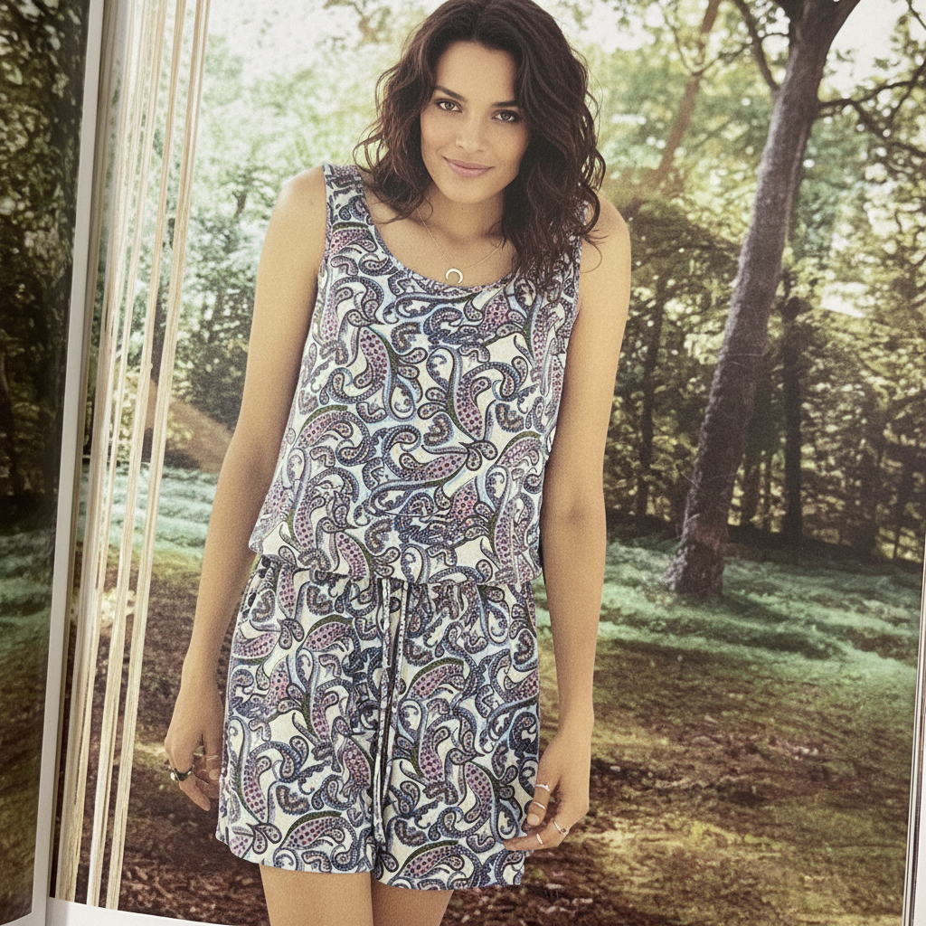Esmara Women's Paisley Print Two-Piece Jersey Set