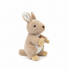 Soft Beige Mother and Baby Bunny Plush Toy