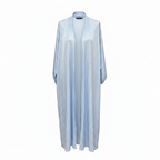Tris BOUTIQUE Women's Light Blue Pleated Long Kimono Robe