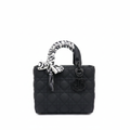 Christian Dior Matte Black Quilted Lady Dior Handbag