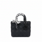Christian Dior Matte Black Quilted Lady Dior Handbag