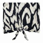 F&F Black and White Abstract Print Tie-Front Shirt