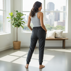 ESSENTIALS STREETWEAR Women's Black High-Waist Flare Leg Str