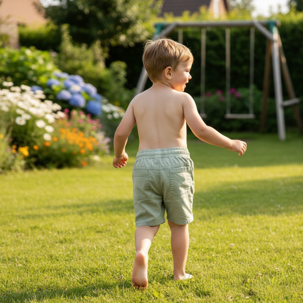 mayoral Kids Sage Green Cotton Drawstring Shorts