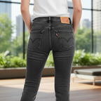 Levi's Women's Grey Acid Wash Slim-Fit Jeans