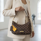 LOUIS VUITTON MADE IN FRANCE Classic Brown Checkered Pochett
