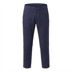 Women's Navy navy Linen Blend Straight Leg Trousers