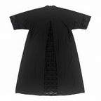 Haya Abaya Black Lace Trim Open Front Long Cardigan