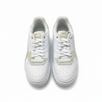 Puma White and Beige Cali Platform Sneakers