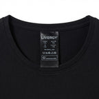 LIVERGY Men's Black Cotton Jersey Short Sleeve Undershirt