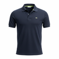 Women's Navy Blue Cotton Pique Polo Shirt