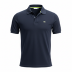 Women's Navy Blue Cotton Pique Polo Shirt