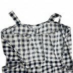 Zara Black & White Gingham Linen Blend Overalls - Size S