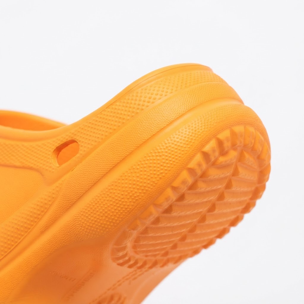 crocs Bright Orange Breathable Classic Clogs with Heel Strap