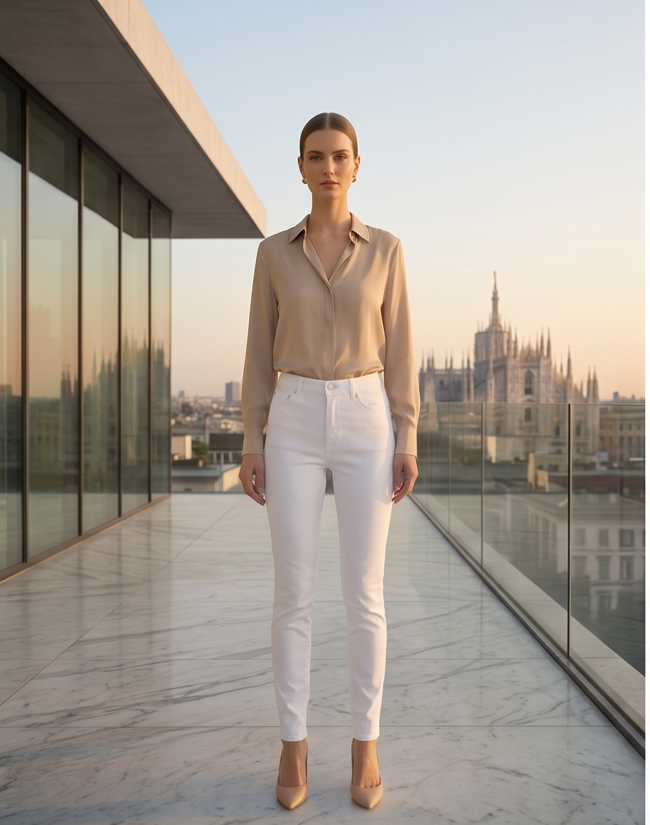 Curve Appeal White High-Rise Essential Skinny Jeans Size 12