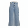 Women's Light Wash Wide-Leg Denim Jeans