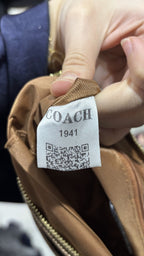 COACH Brown Monogram Coated Canvas Crossbody Bag