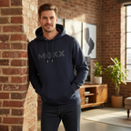 Mexx Men's Navy Blue Logo Graphic Hoodie