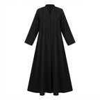 represent Black Embellished Occasion Abaya with Embroidered