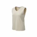Women's White Cotton Lace-Up Short Sleeve Blouse