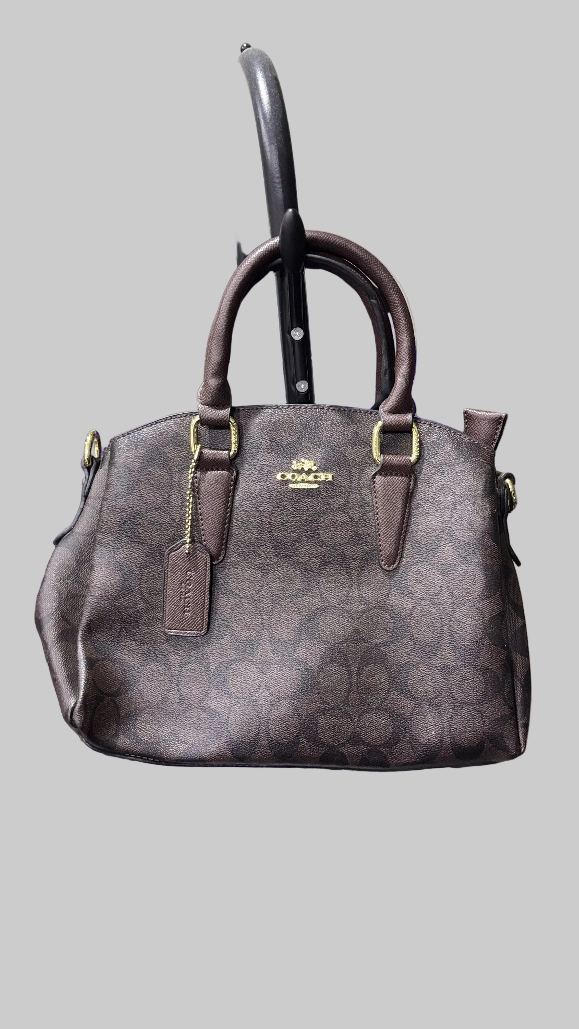 COACH NEW YORK Coach Signature Monogram Brown Satchel