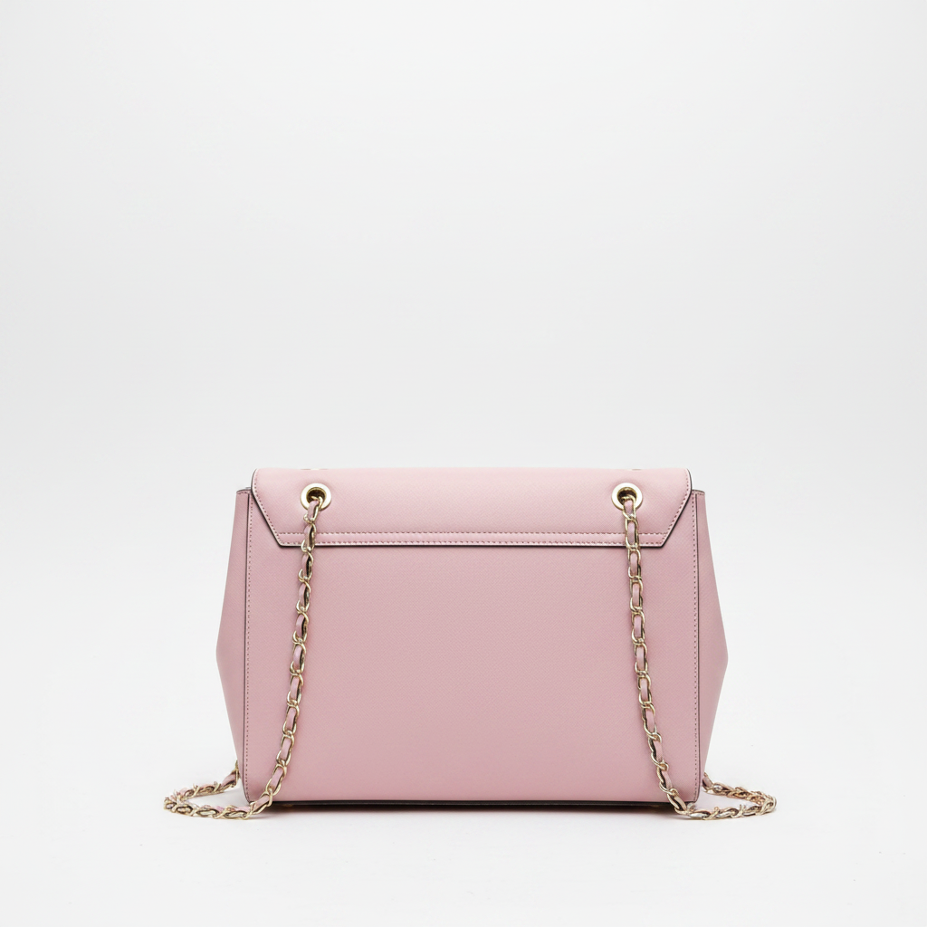 DKNY Women's Blush Pink Saffiano Leather Shoulder Bag
