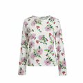 BONDS Kids White Floral Long Sleeve Cotton Top