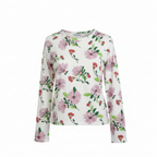 BONDS Kids White Floral Long Sleeve Cotton Top