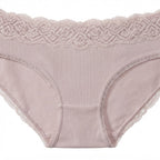 Blush Pink Floral Lace Cotton Panties