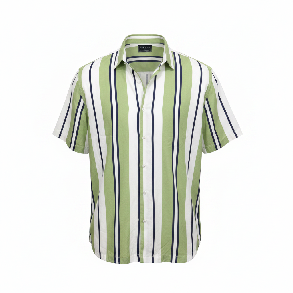 Splash Men's Striped Short Sleeve Button-Down Shirt XL