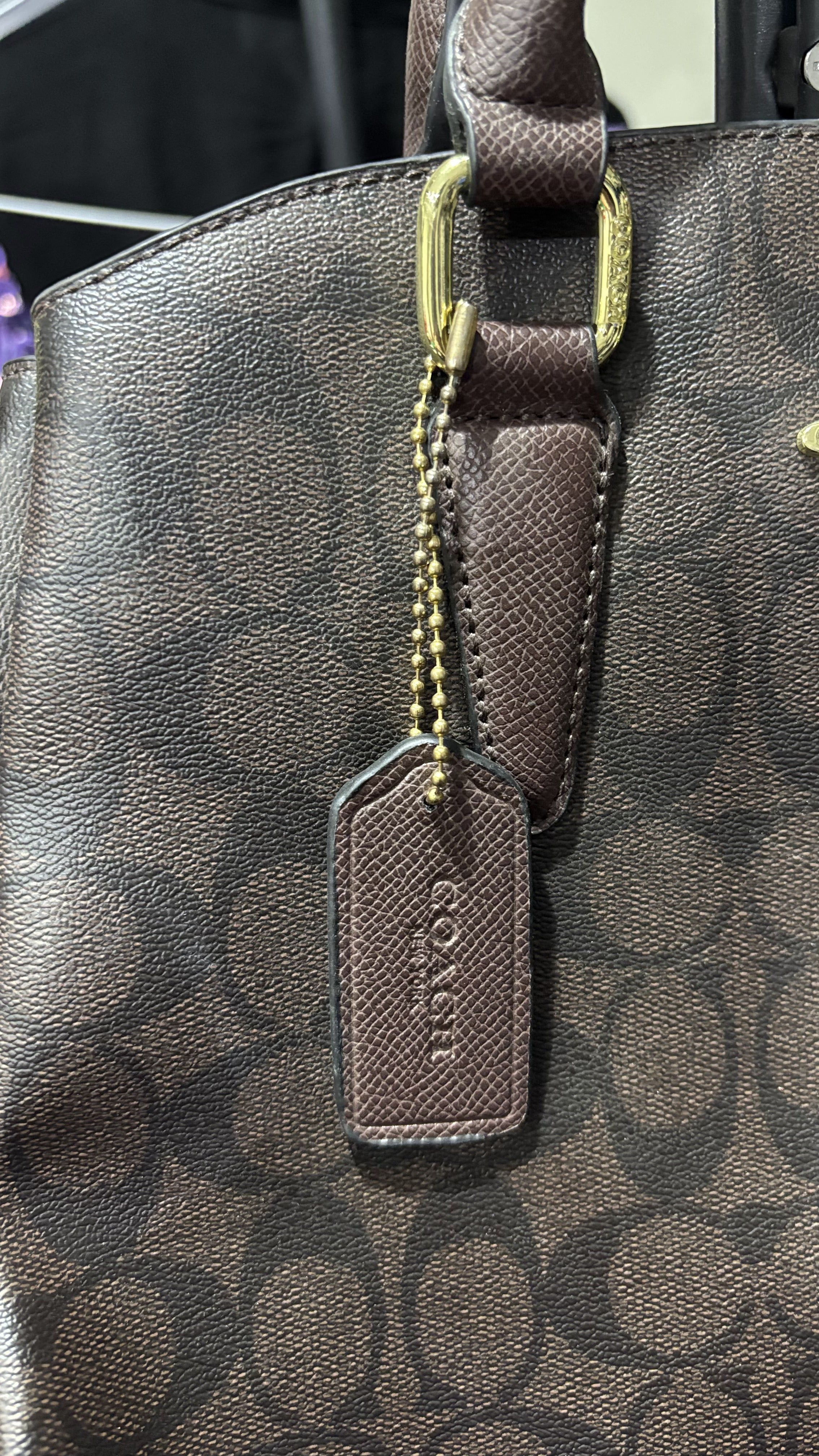 COACH NEW YORK Coach Signature Monogram Brown Satchel