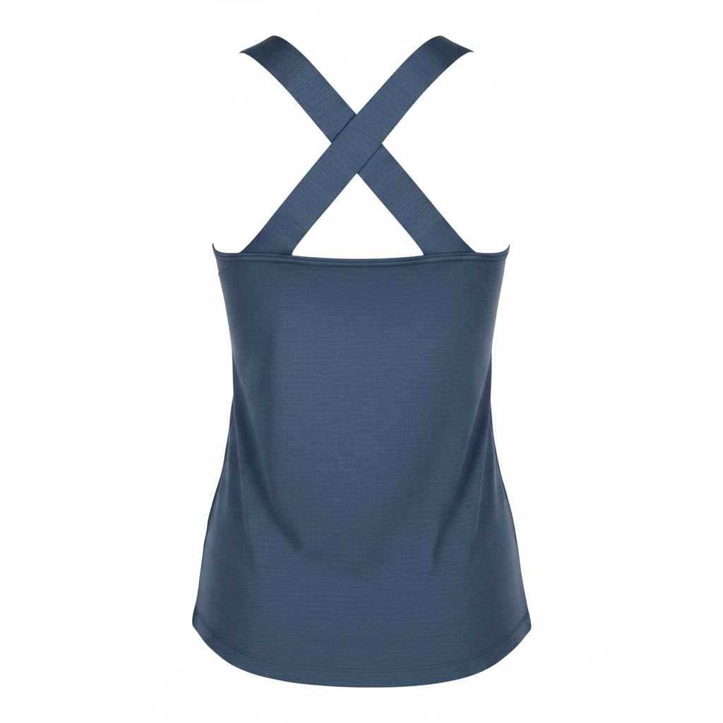 Nanga Parbat Women's Blue Cotton Sleeveless Tank Top