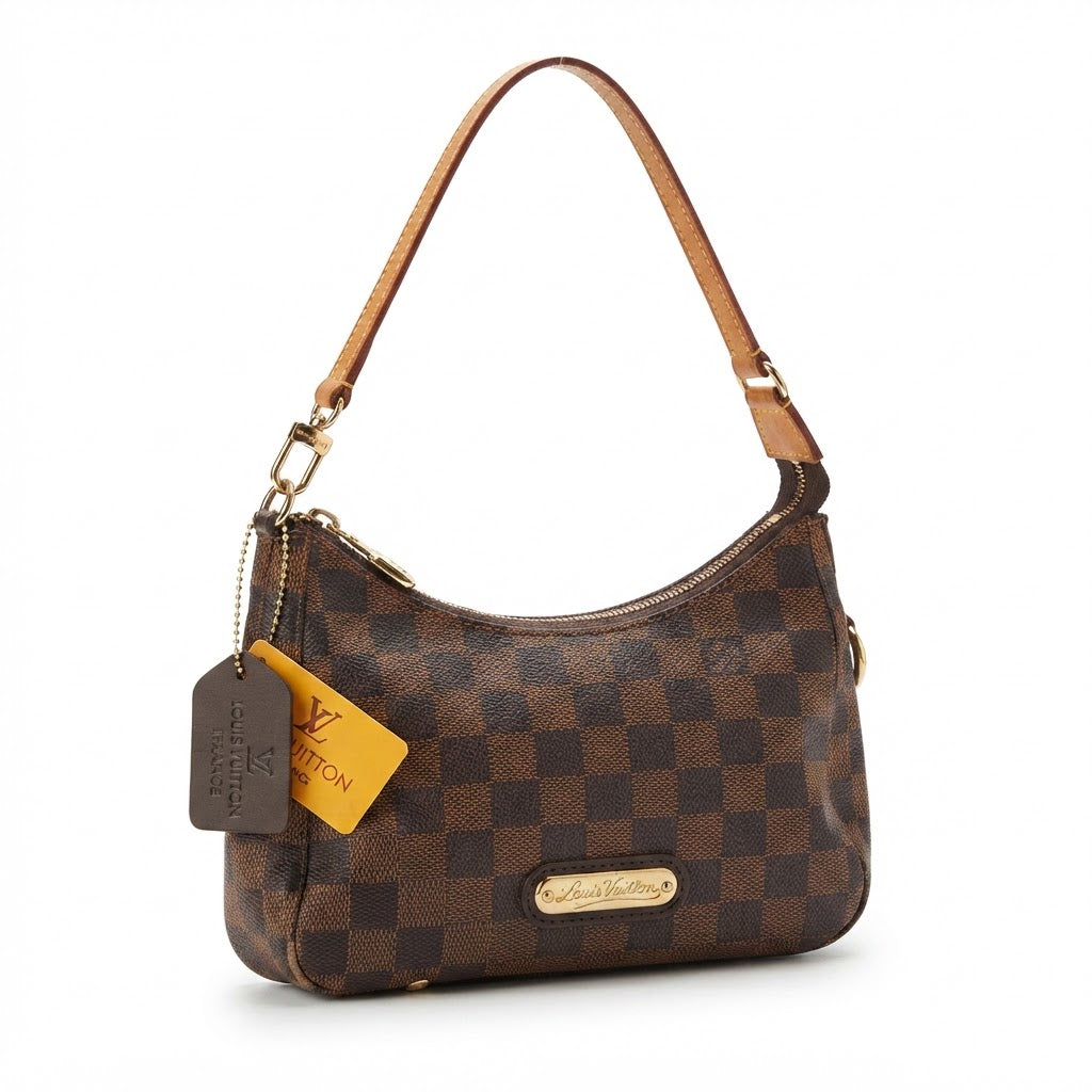 LOUIS VUITTON MADE IN FRANCE Classic Brown Checkered Pochett