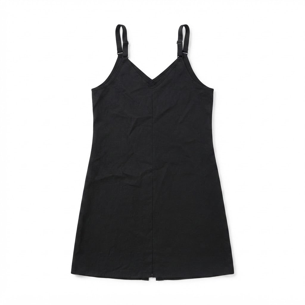 COTTON:ON Women's Black Button-Down Linen Blend Mini Dress