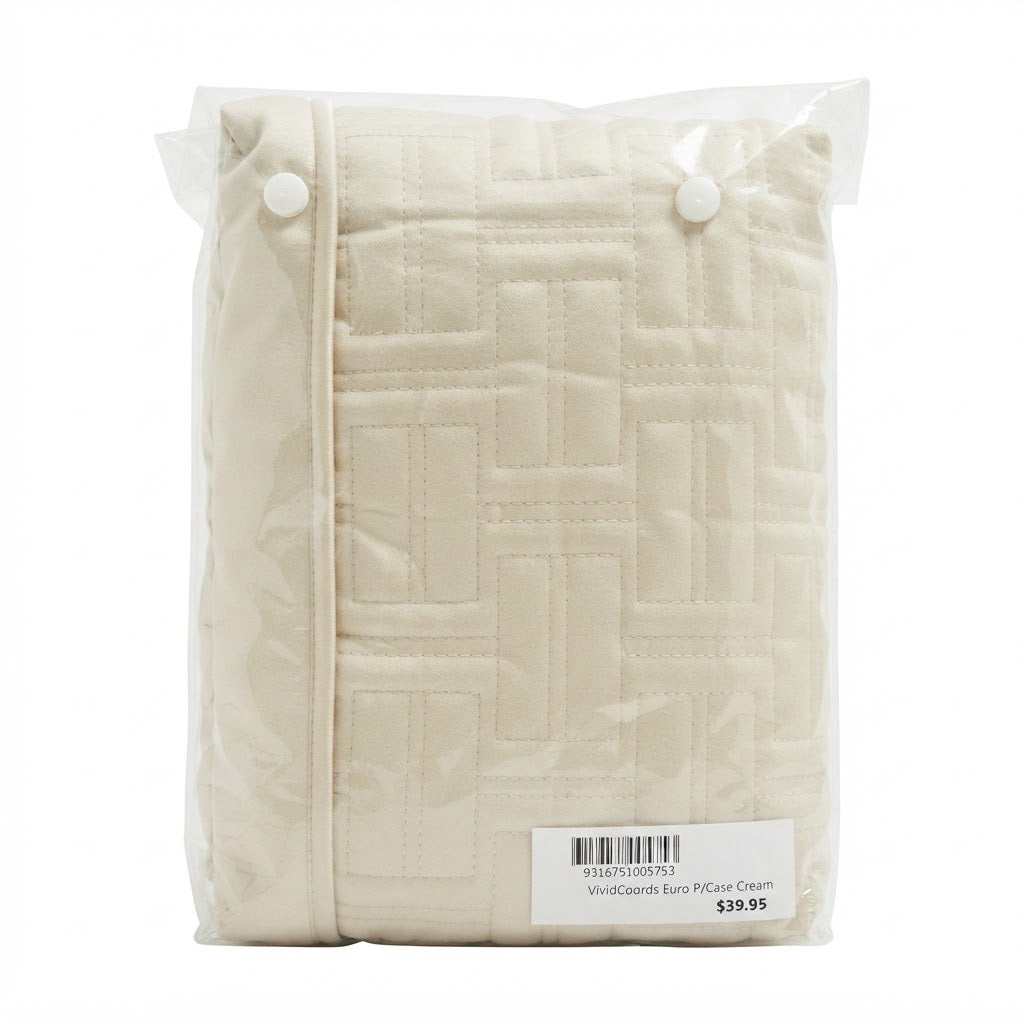 bianca elegance Unisex Cream Quilted Geometric Square Europe