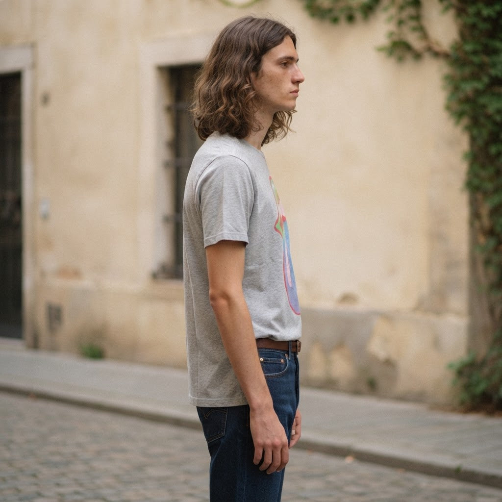 Springfield Heather Grey Rolling Stones Tie-Dye Graphic T-Sh