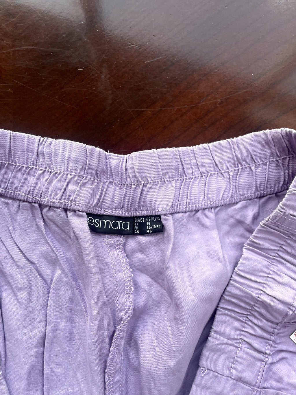 Lilac Pastel Relaxed Fit Shorts with Elasticated Waist