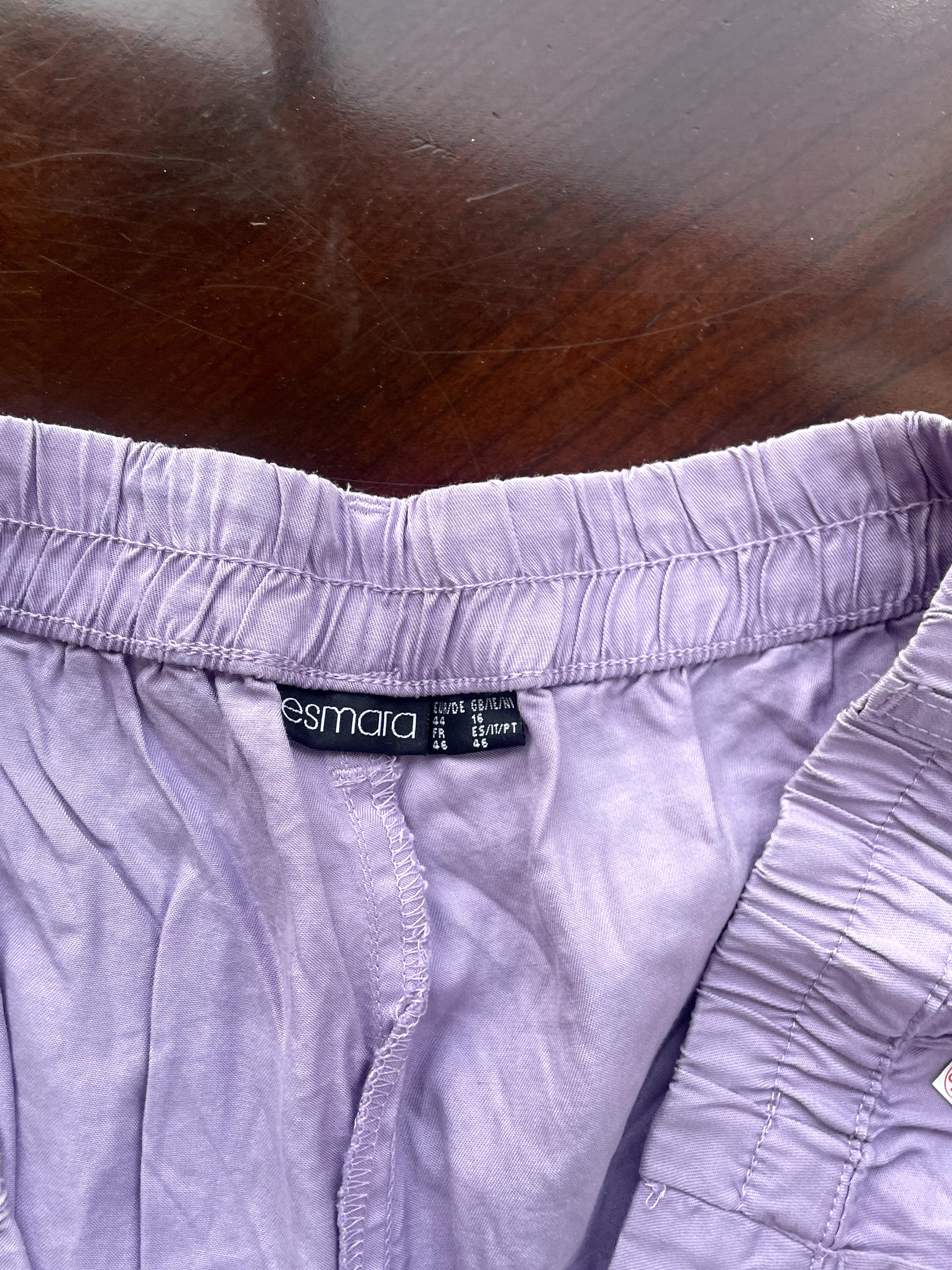 Lilac Pastel Relaxed Fit Shorts with Elasticated Waist