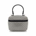 Women's Silver Rhinestone Mini Vanity Bag