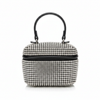 Women's Silver Rhinestone Mini Vanity Bag