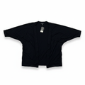 Women's Black Open Front Relaxed Cardigan